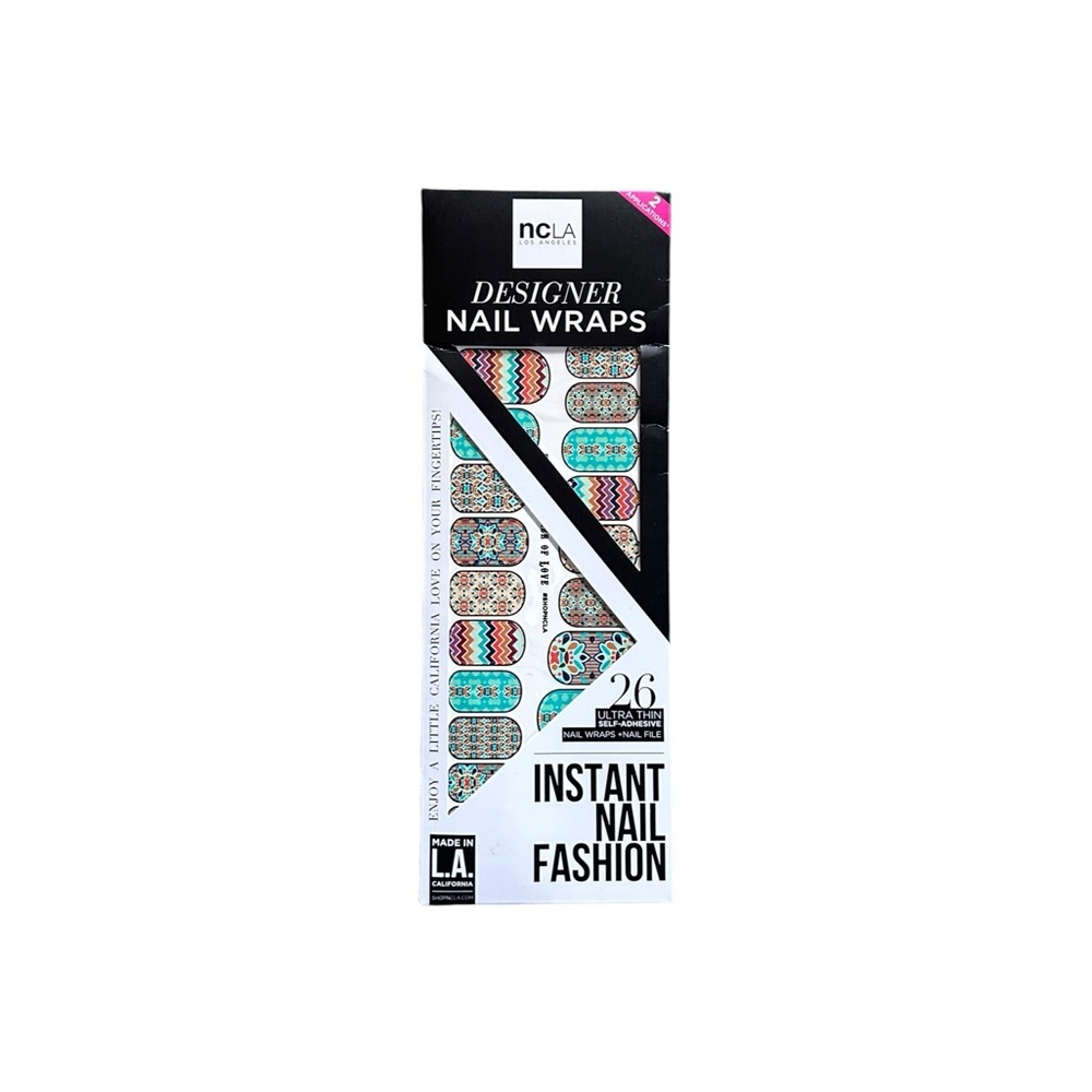 NCLA Designer Nail Wraps / Strips Summer of Love Boho Patterns Discontinued NWT